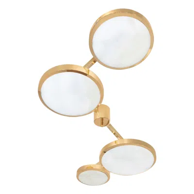 Pre-owned Form A Quattro Ceiling Light By Gaspare Asaro-polished Brass Finish In Sand