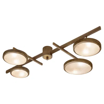 Pre-owned Form A Tetrix Ceiling Light By Gaspare Asaro-bronze Finish In Sand
