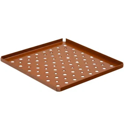 Form & Seek Daisy Square Tray In Brown