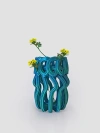 Form & Seek Frosting Vase In Blue