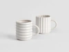 Form & Seek Ripple Mugs In White