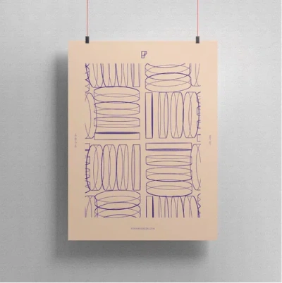 Form & Seek X-ray Print Artwork In Pink