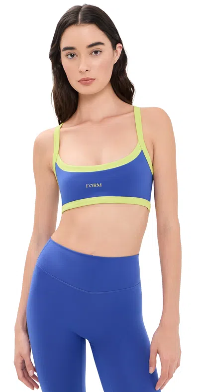 Form Impact Reversible Bra Cobalt/lime/navy