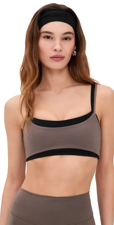 Form Layered Bra Walnut/black In Multi