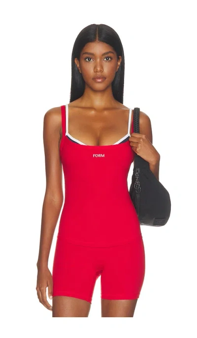 Form Layered Cami Top In Cherry,navy,white