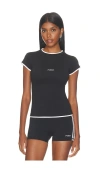 Form Layered Tee Black/white In Black
