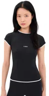 Form Layered Tee Black/white In Black