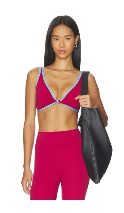 Form X Olivia Jade Knot Sports Bra In Berry