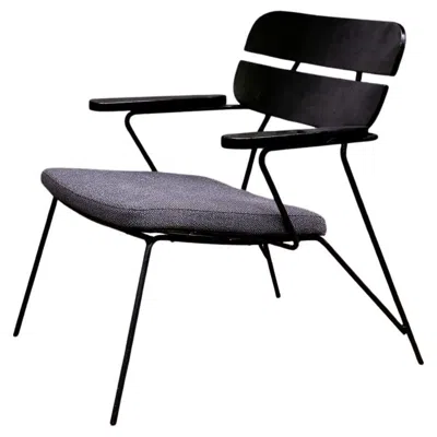Pre-owned Forma Armchair In Metal And Wood With Ebony Finish, Carlo Hauner & Martin Eisler, 1950 In Black
