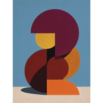 Forma Art Studio Form And Structure No. 10 Geometric Abstract Art Print In Black Frame - 12x16