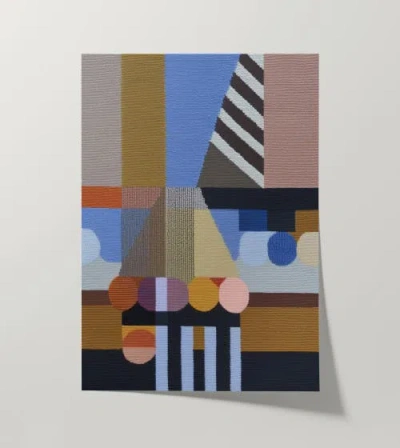 Forma Art Studio Woven Perspectives No. 05 Geometric Abstract Art Print In Multi