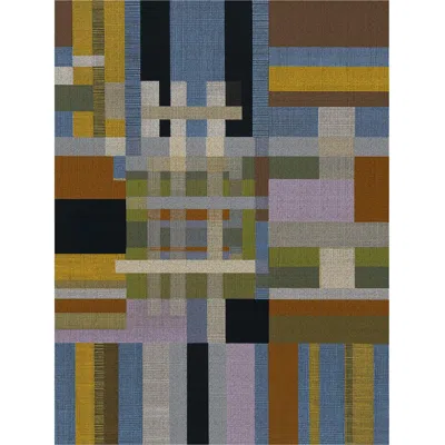 Forma Art Studio Woven Perspectives No. 08 Geometric Abstract Art Print In Black Frame - 12x16