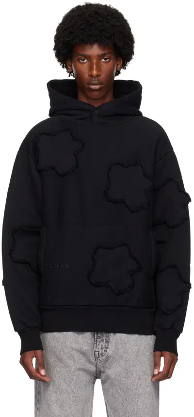 Forma Black Embroidered Hoodie