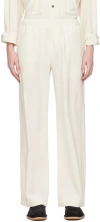 FORMA OFF-WHITE ELASTICIZED TROUSERS