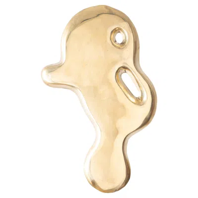Pre-owned Forma Rosa Studio Organic Large Drip Mirror In Casted Polished Brass In Gold
