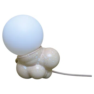 Pre-owned Forma Rosa Studio Organic Modern Ceramic Bubbly Botryoidal Lamp Mini Cream By  In White