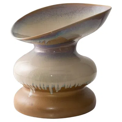 Pre-owned Forma Rosa Studio Organic Wave Form Ceramic Chair In Cream In White