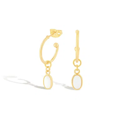 Formation Co. Jewellery Women's Gold Aura Opal Hoops