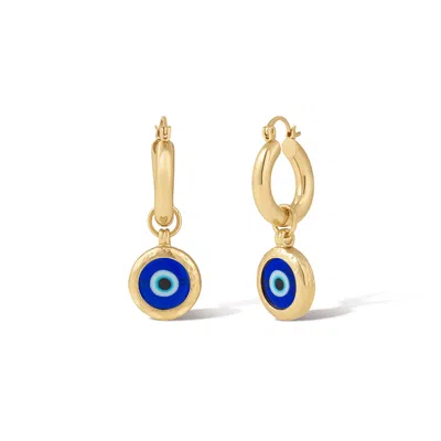 Formation Co. Jewellery Women's Gold Mati Evil Eye Hoops