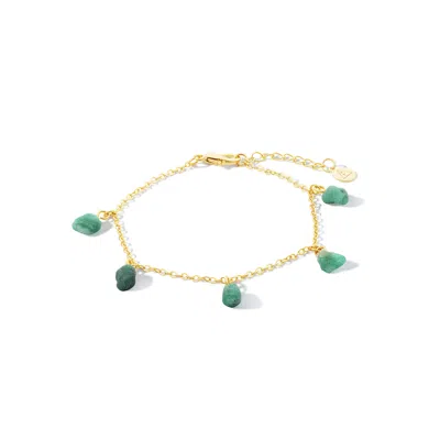 Formation Co. Jewellery Women's Gold Mohica Emerald Bracelet