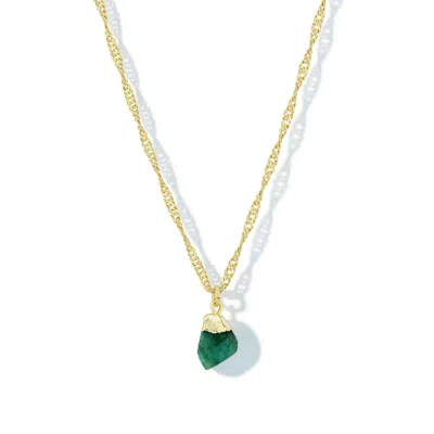 Formation Co. Jewellery Women's Gold Mohica Emerald Necklace