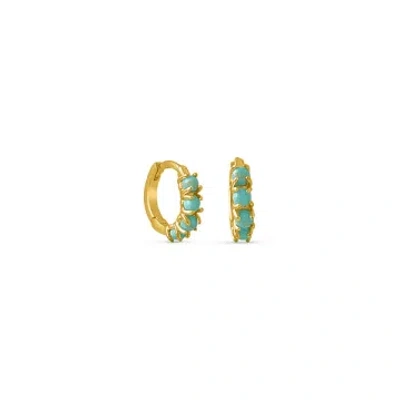 Formation Jewellery Formation Turquoise Multi Stone Hoops In Blue