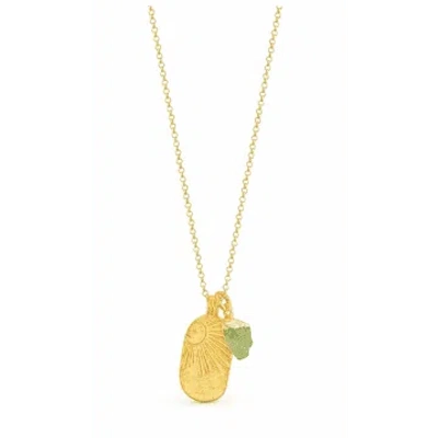 Formation Jewellery Solar Peridot Necklace In Gold