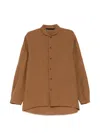 Forme D'expression Arc Round-collar Shirt In Brown
