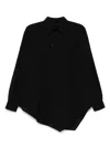 Forme D'expression Asymmetric Cotton Shirt In Black