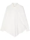 Forme D'expression Asymmetric Cotton Shirt In White