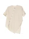 Forme D'expression Asymmetric Hem Shirt In Gray