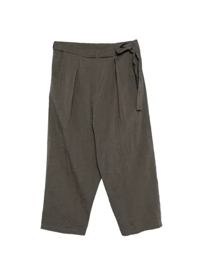 Forme D'expression Belted Trousers In Brown