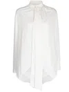 Forme D'expression Bow-tie Blouson Shirt In White