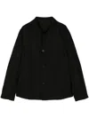 Forme D'expression Button-up Shirt Jacket In Black