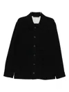 Forme D'expression Buttoned Wool-blend Jacket In Black