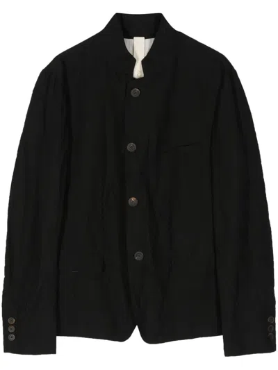 Forme D'expression Camp-collar Shirt Jacket In Black