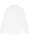 Forme D'expression Collarless Cotton Shirt In White