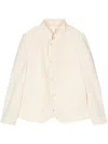 Forme D'expression Crinkled-finish Button-up Shirt Jacket In Neutrals