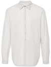 Forme D'expression Crinkled-finish Cotton Shirt In Grey