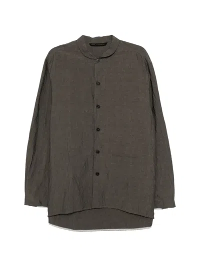 Forme D'expression Crinkled-finish Shirt In Gray
