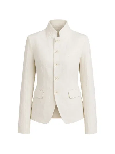Forme D'expression Cropped Single-breasted Jacket In White
