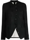 Forme D'expression Distressed Off-centre Blazer In Black