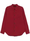 Forme D'expression Dogtooth-pattern Shirt In Red