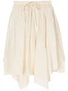 Forme D'expression Drawstring-waist Pleated Skirt In White