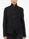 Forme D'expression Flap-pockets Buttoned Jacket In Black