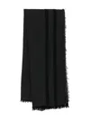 Forme D'expression Frayed-hem Scarf In Black