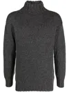 Forme D'expression High-neck Ribbed Jumper In Grey