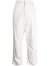 Forme D'expression High-waisted Wide-leg Trousers In White