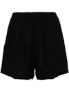 Forme D'expression Linen Track Shorts In Black