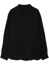 Forme D'expression Long-sleeve Linen Shirt In Black